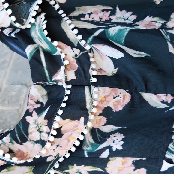 City Chic Jumpsuit Floral Womens Size 20 L Green Pink Flowers - Picture 7 of 13